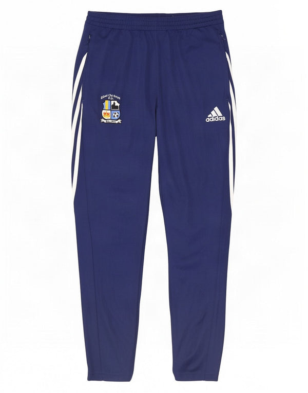 Męskie spodnie dresowe Adidas Climalite, duże, granatowe, z poliestru