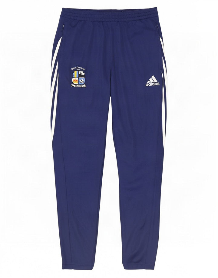 Męskie spodnie dresowe Adidas Climalite, duże, granatowe, z poliestru