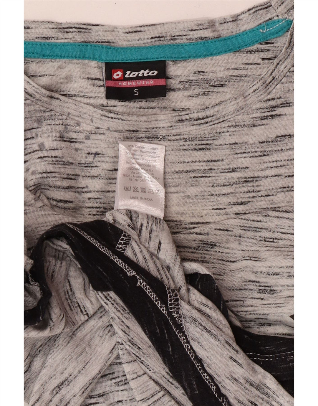 Damski top oversize z grafiką LOTTO z długim rękawem, UK 10, mały, szary nakrapiany