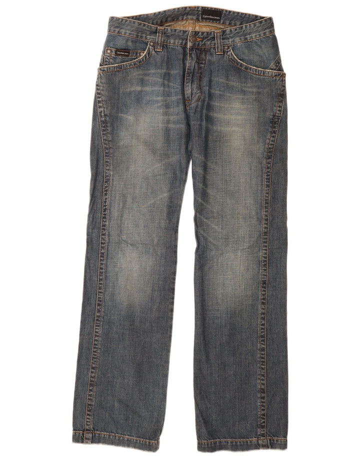 Damskie jeansy proste CALVIN KLEIN W32 L34 Niebieskie, bawełniane