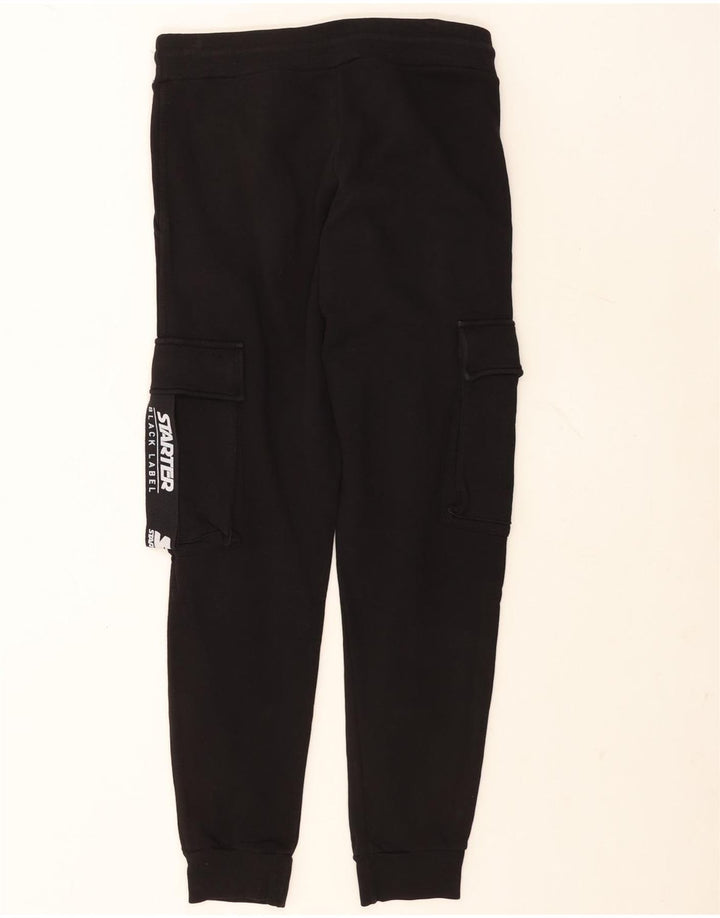 Męskie spodnie dresowe Starter Graphic Cargo Joggers, średnia czarna bawełna