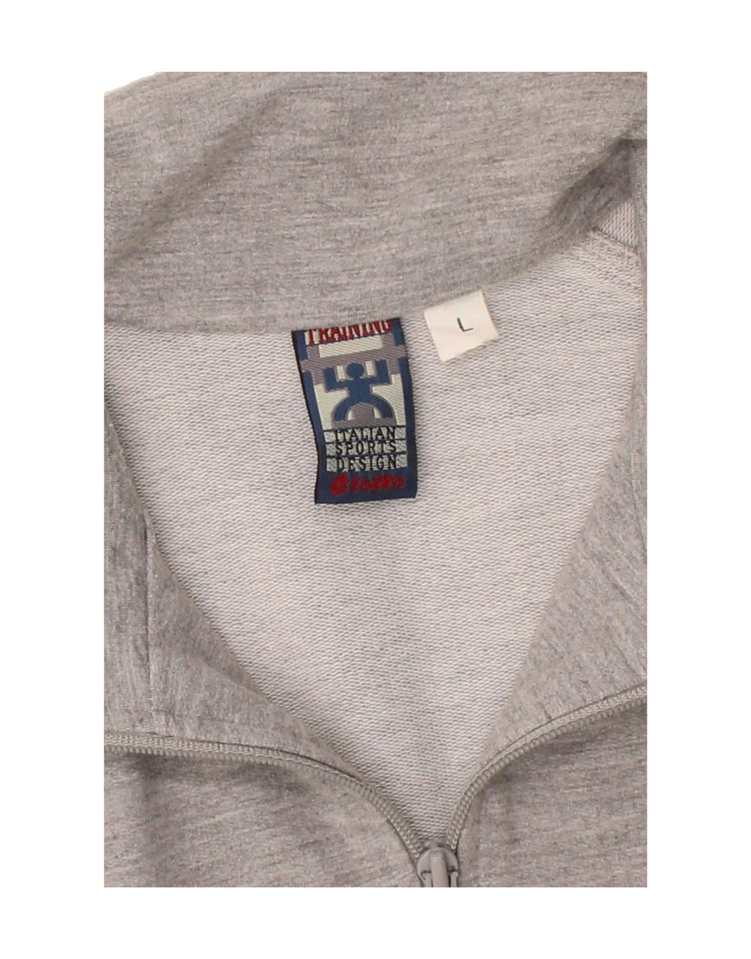 LOTTO Mens Graphic Tracksuit Top Jacket Large Grey Polyester Vintage Lotto and Second-Hand Lotto from Messina Hembry 