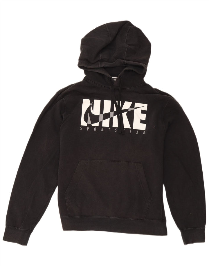 Męski sweter z kapturem Nike z grafiką, średni czarny, bawełniany