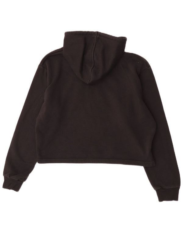 Damski sweter z kapturem Puma Crop Graphic Oversize UK 10, mały, czarny, bawełniany