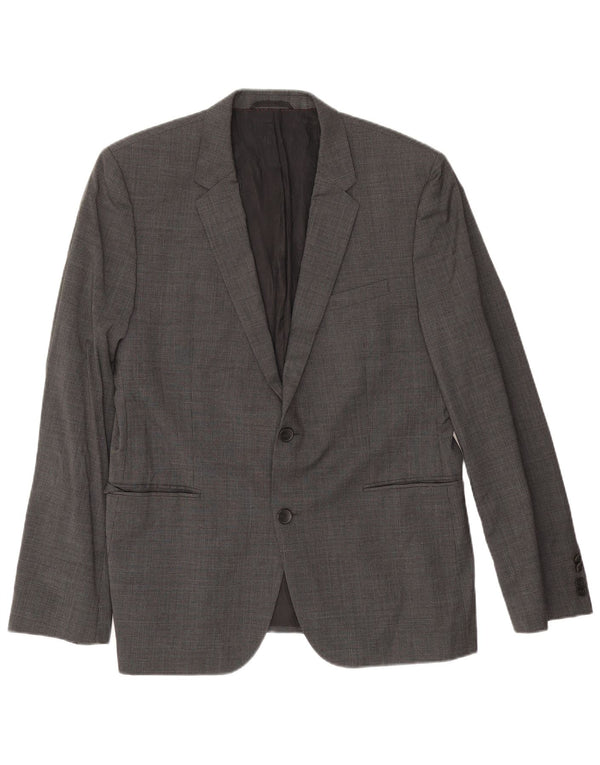 Męska marynarka zapinana na 2 guziki Hugo Boss EU 54 2XL Szara pepitka