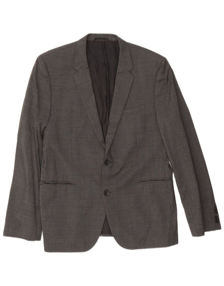 Męska marynarka zapinana na 2 guziki Hugo Boss EU 54 2XL Szara pepitka