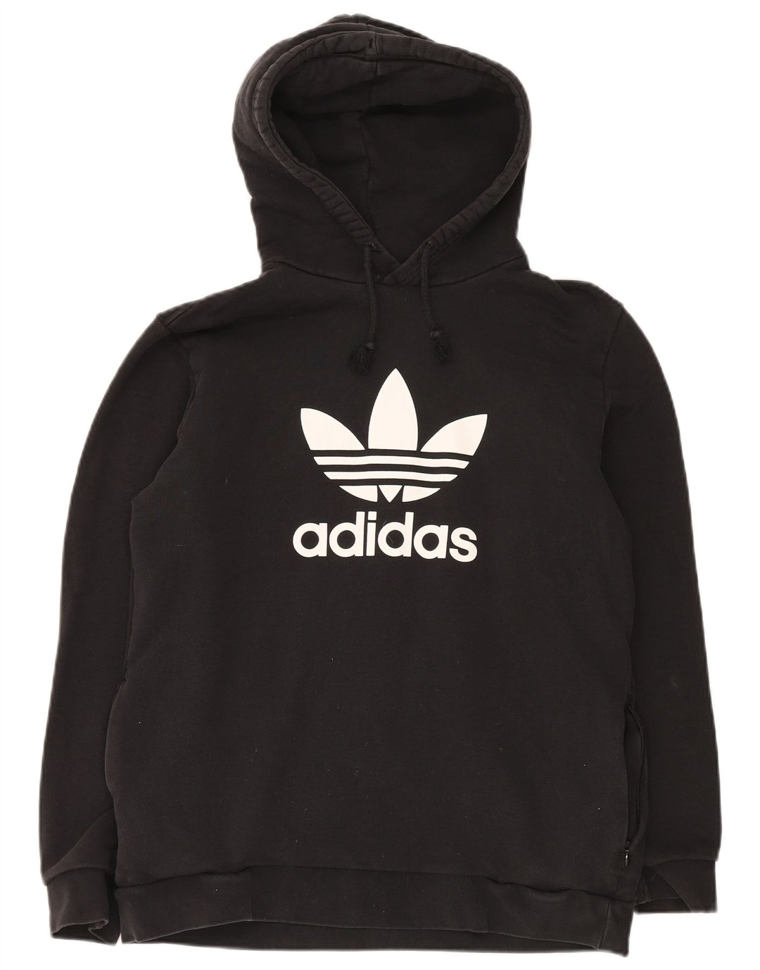 Męski sweter z kapturem ADIDAS z grafiką, duży, czarny, bawełniany