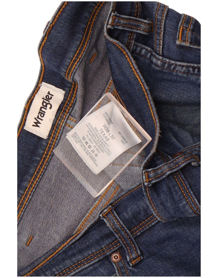 Męskie jeansy Wrangler Texas Straight W38 L30 Niebieskie bawełniane