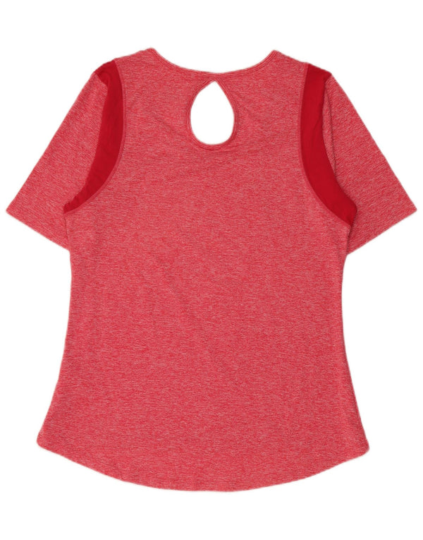 T-shirt damski Fila Top UK 12 Średni różowy poliester z blokami kolorów