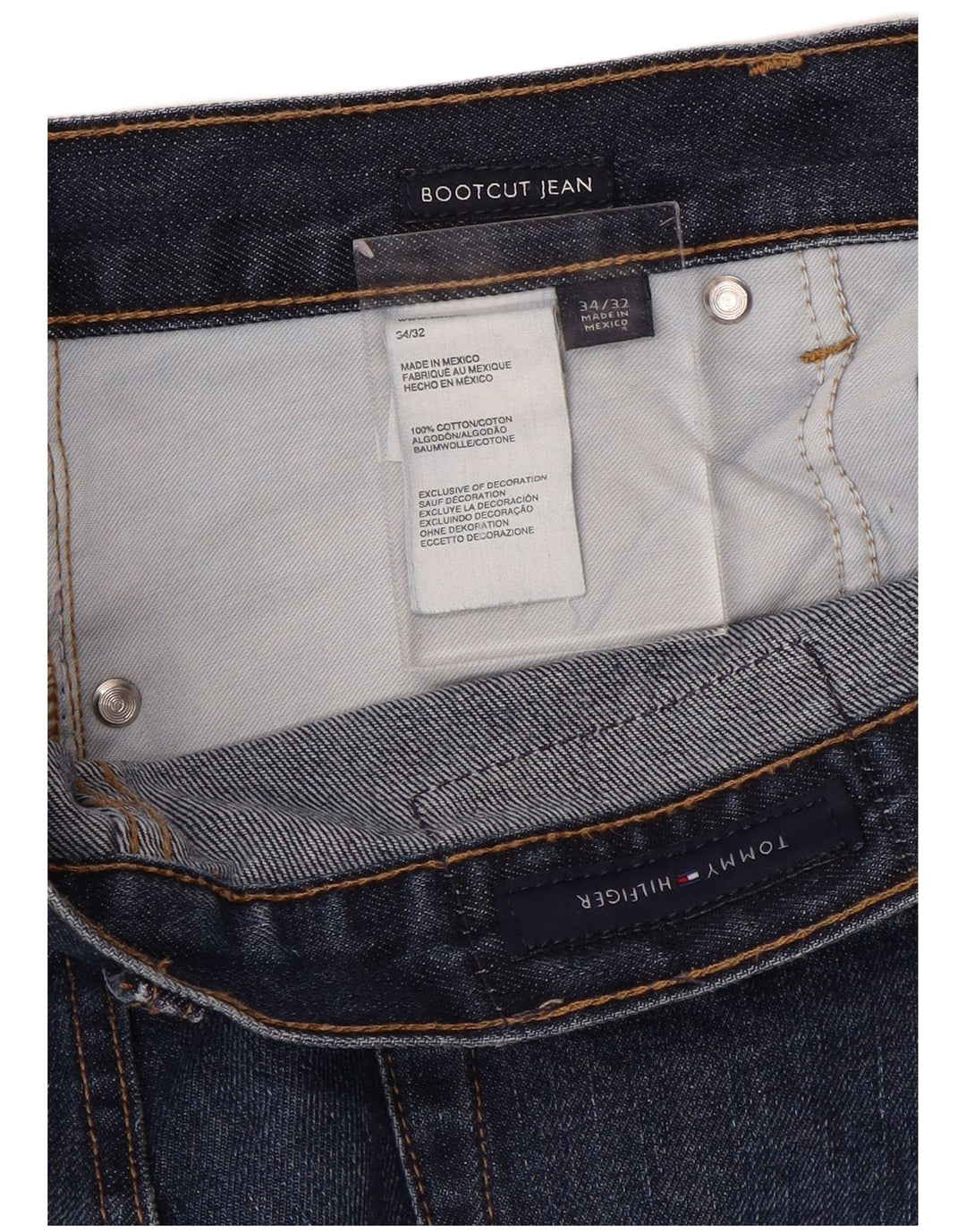 Męskie jeansy Bootcut TOMMY HILFIGER W34 L32 Niebieskie, bawełniane
