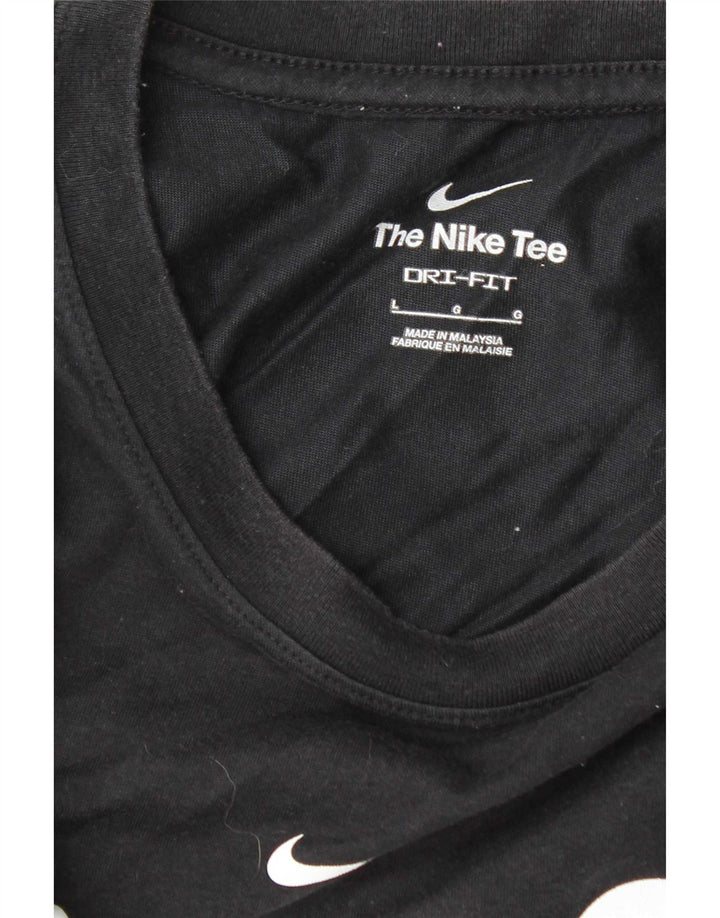 Męski T-shirt Nike Dri Fit z grafiką, duży, czarny