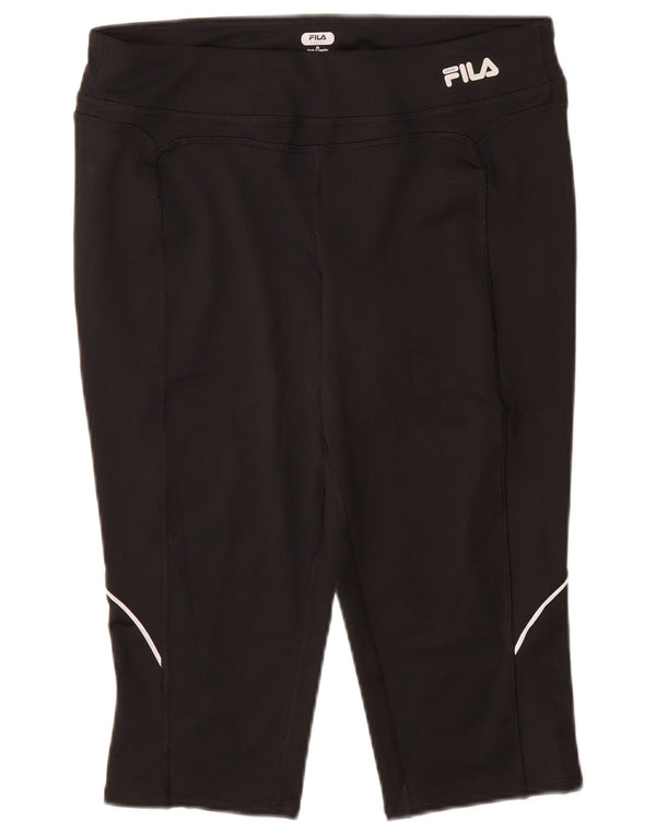 Damskie legginsy Capri FILA UK 14, średni czarny poliester