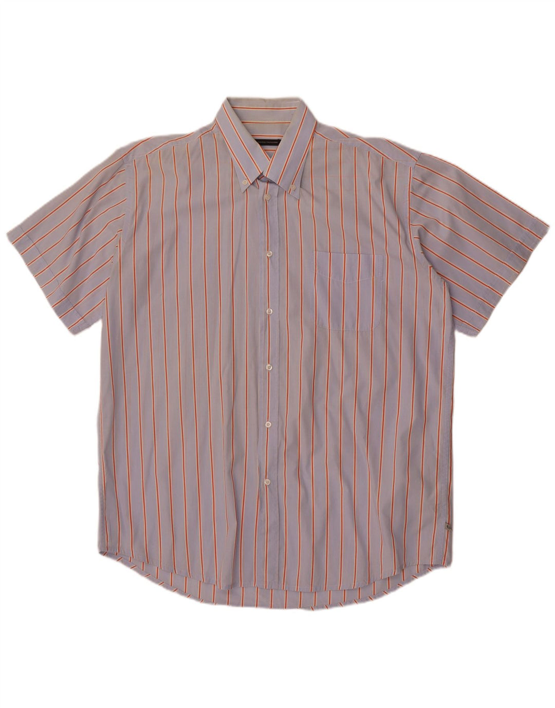 Koszula męska z krótkim rękawem Sergio Tacchini, bawełniana w niebieskie paski 2XL