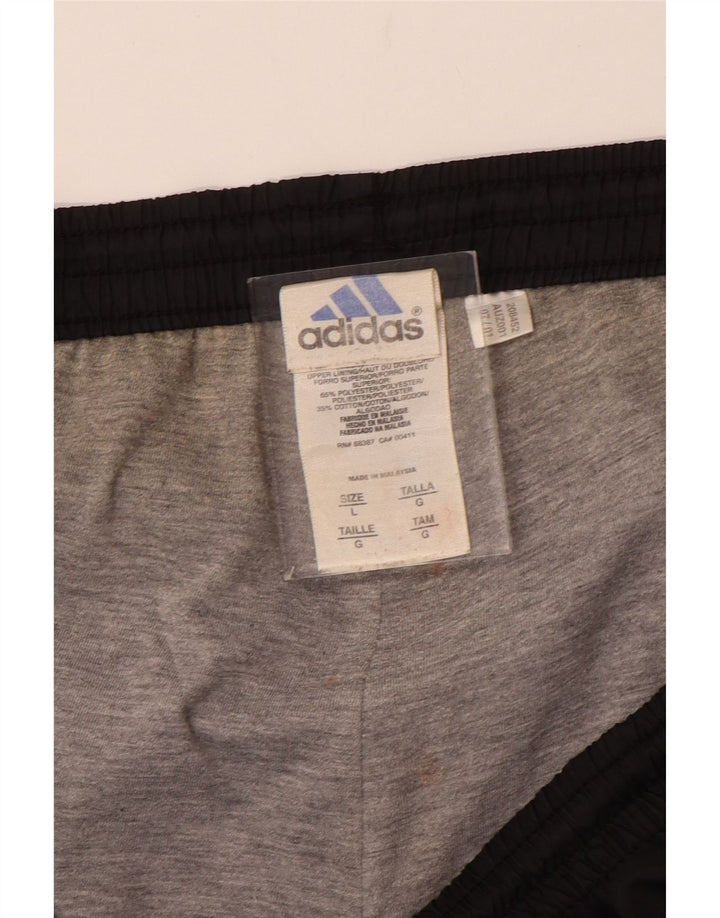 Męskie spodnie dresowe ADIDAS Cargo, duże, czarne, poliestrowe