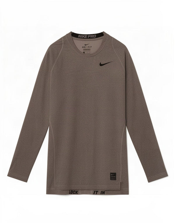 Damska koszulka Nike Dri Fit z długim rękawem, UK 10, mały, szary, kolorowy poliester