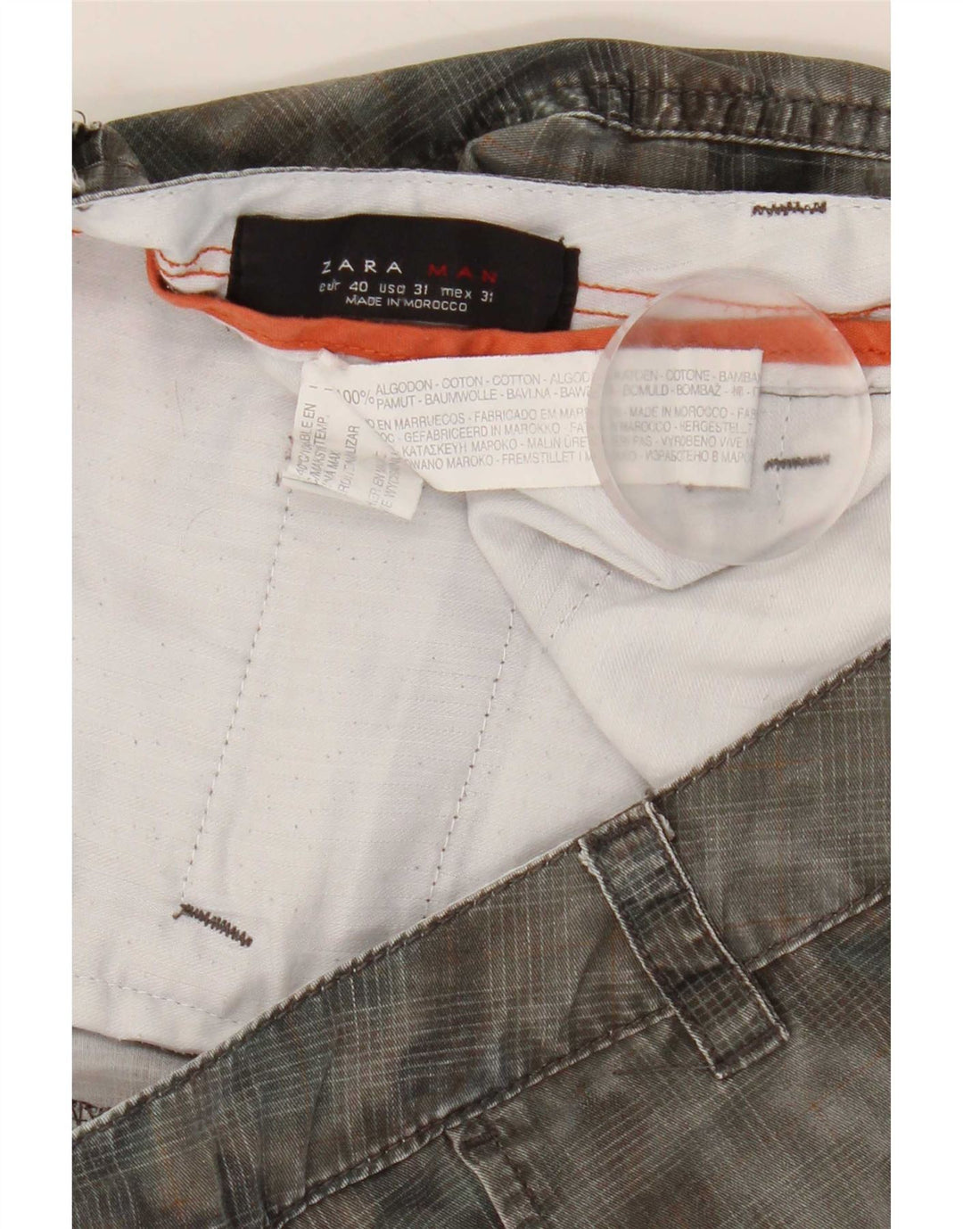 Męskie spodenki cargo Zara EU 40 Medium W31, bawełna khaki