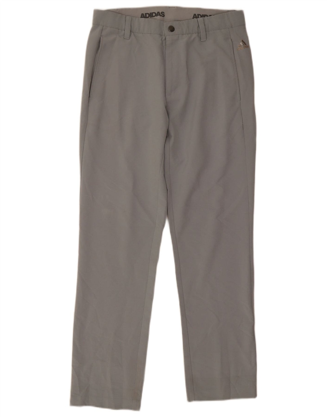 Adidas Męskie Proste Spodnie Chino W30 L28 Szary Poliester