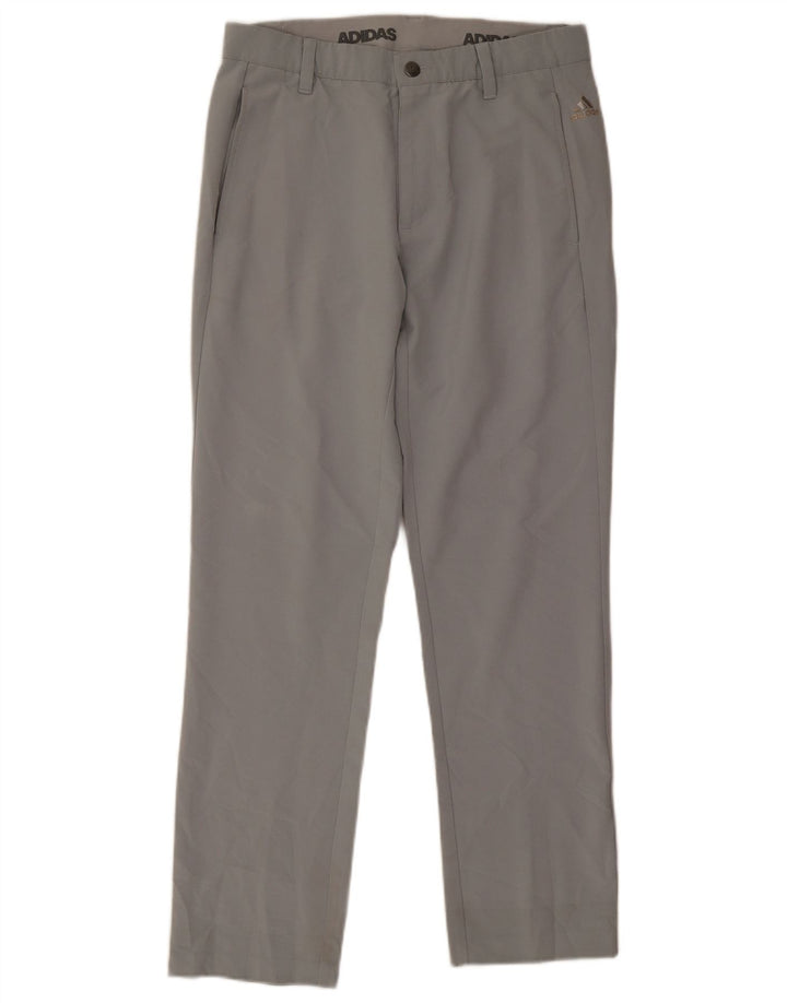 Adidas Męskie Proste Spodnie Chino W30 L28 Szary Poliester