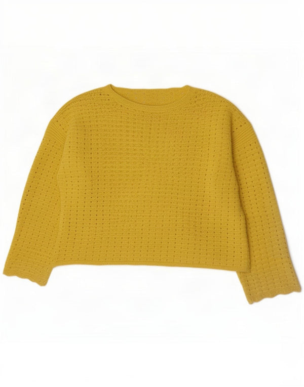 Marks & Spencer Damski sweter z dekoltem w łódkę, UK 18 XL, żółty