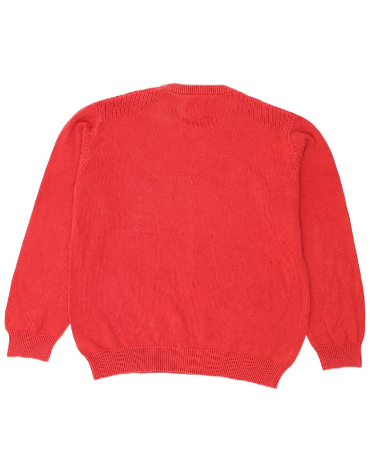 Wrangler Męski sweter z okrągłym dekoltem XL, czerwony, bawełniany