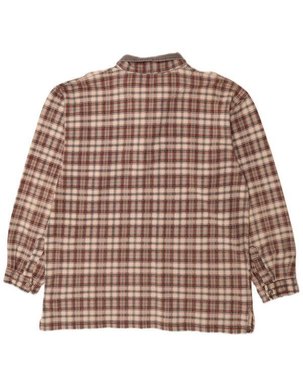 Męska koszulka polo z długim rękawem Take Five XL w wielokolorową kratkę, bawełniana