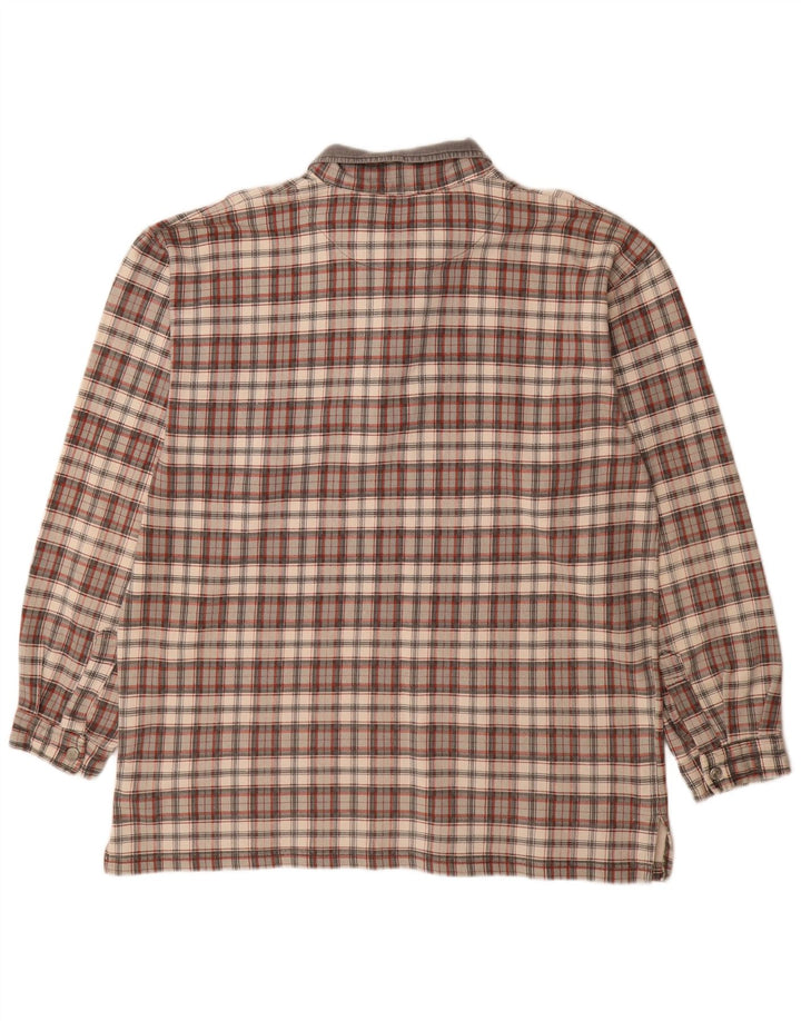 Męska koszulka polo z długim rękawem Take Five XL w wielokolorową kratkę, bawełniana