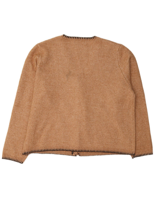 Marks & Spencer Damski sweter oversize UK 18 XL, brązowy, nakrapiany
