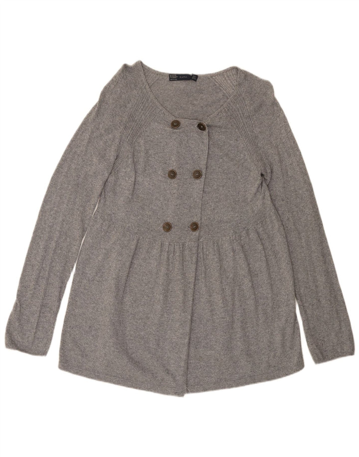 Sweter damski Zara Cardigan UK 14, duży, szary, bawełniany