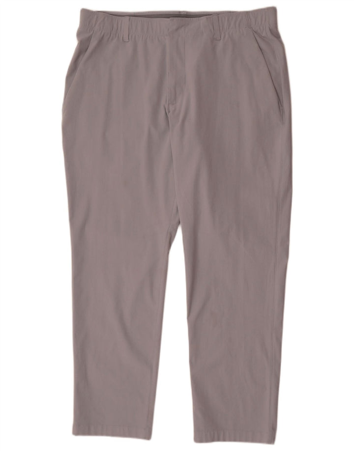 Męskie proste spodnie chino Under Armour W38 L30 Szary poliester