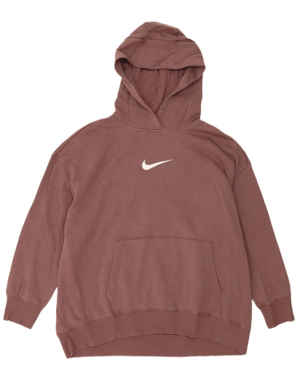 Męska bluza z kapturem o luźnym kroju Nike, 2XL, brązowa, bawełniana