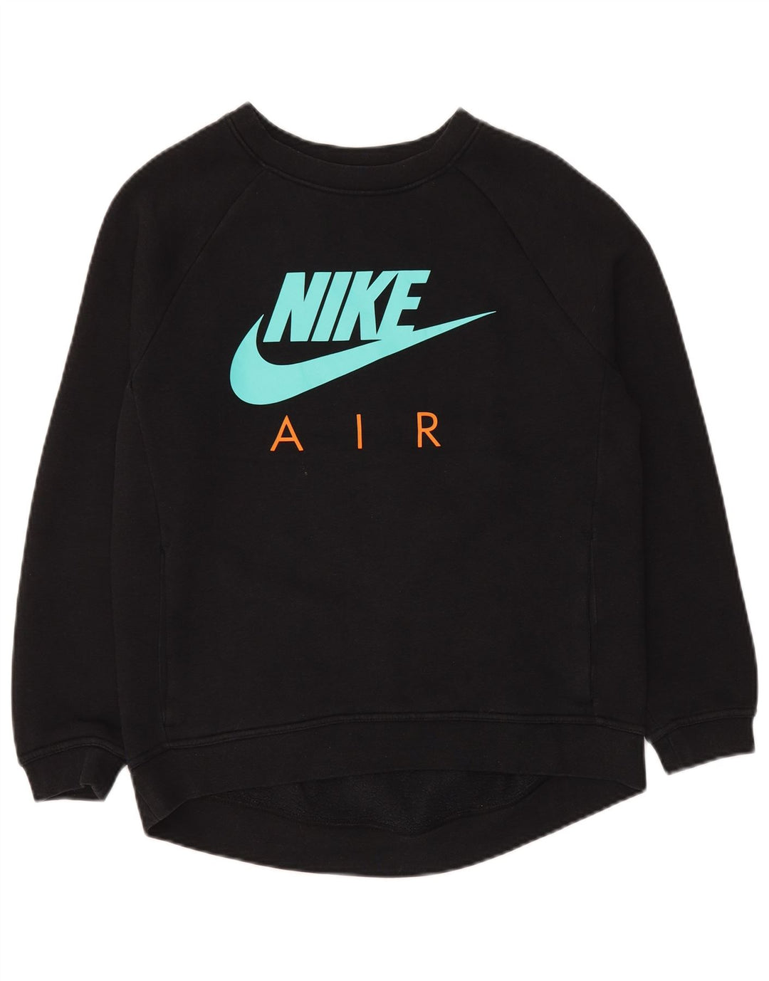 Damska bluza dresowa Nike z grafiką oversize, UK 10, mała, czarna, bawełniana