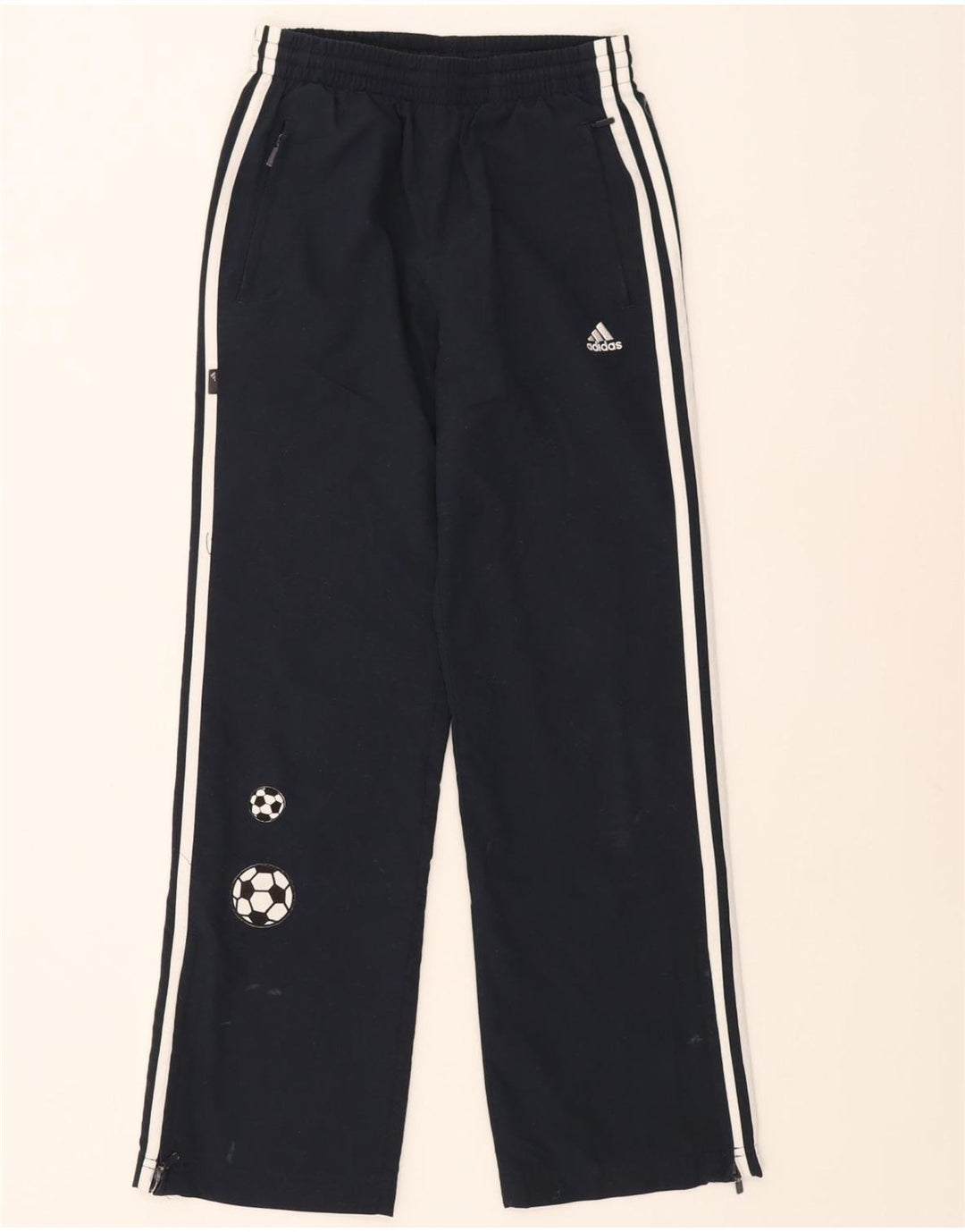 Spodnie dresowe chłopięce Adidas 11-12 lat, granatowe, poliestrowe