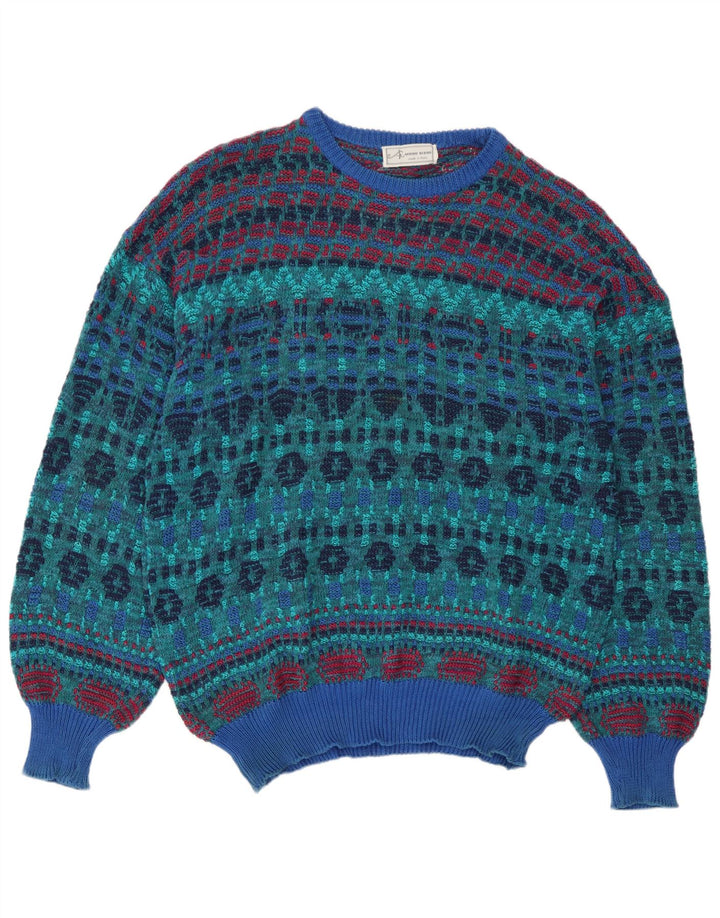 Rantonio Rubino Męski sweter z dekoltem w łódkę IT 54 XL, wielokolorowy