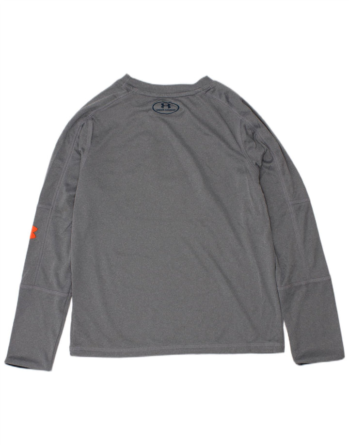 Chłopięcy top z grafiką Under Armour z długim rękawem, 6-7 lat XS, szary