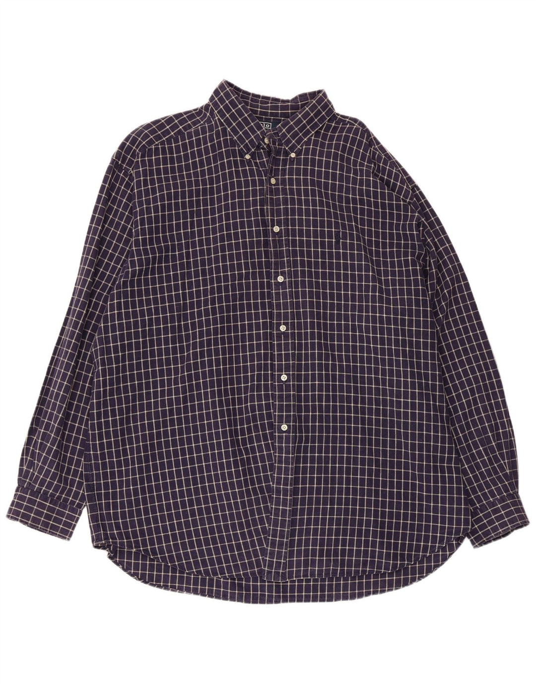 Koszulka POLO RALPH LAUREN Męska koszula Blaire 2XL, bawełniana, granatowa w kratkę