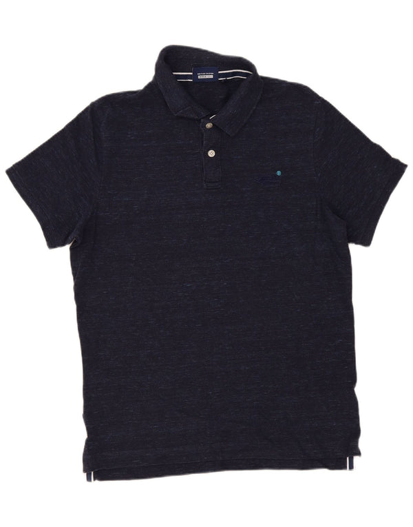 Męska koszulka polo Superdry o regularnym kroju 2XL, granatowa, bawełniana w cętki