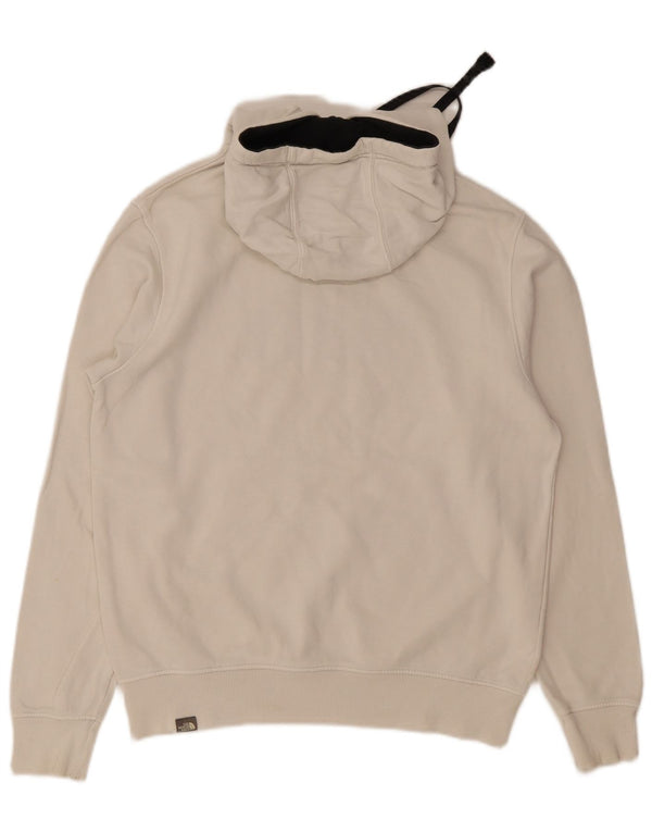 Męski sweter z kapturem The North Face z grafiką, średni, biały, bawełniany