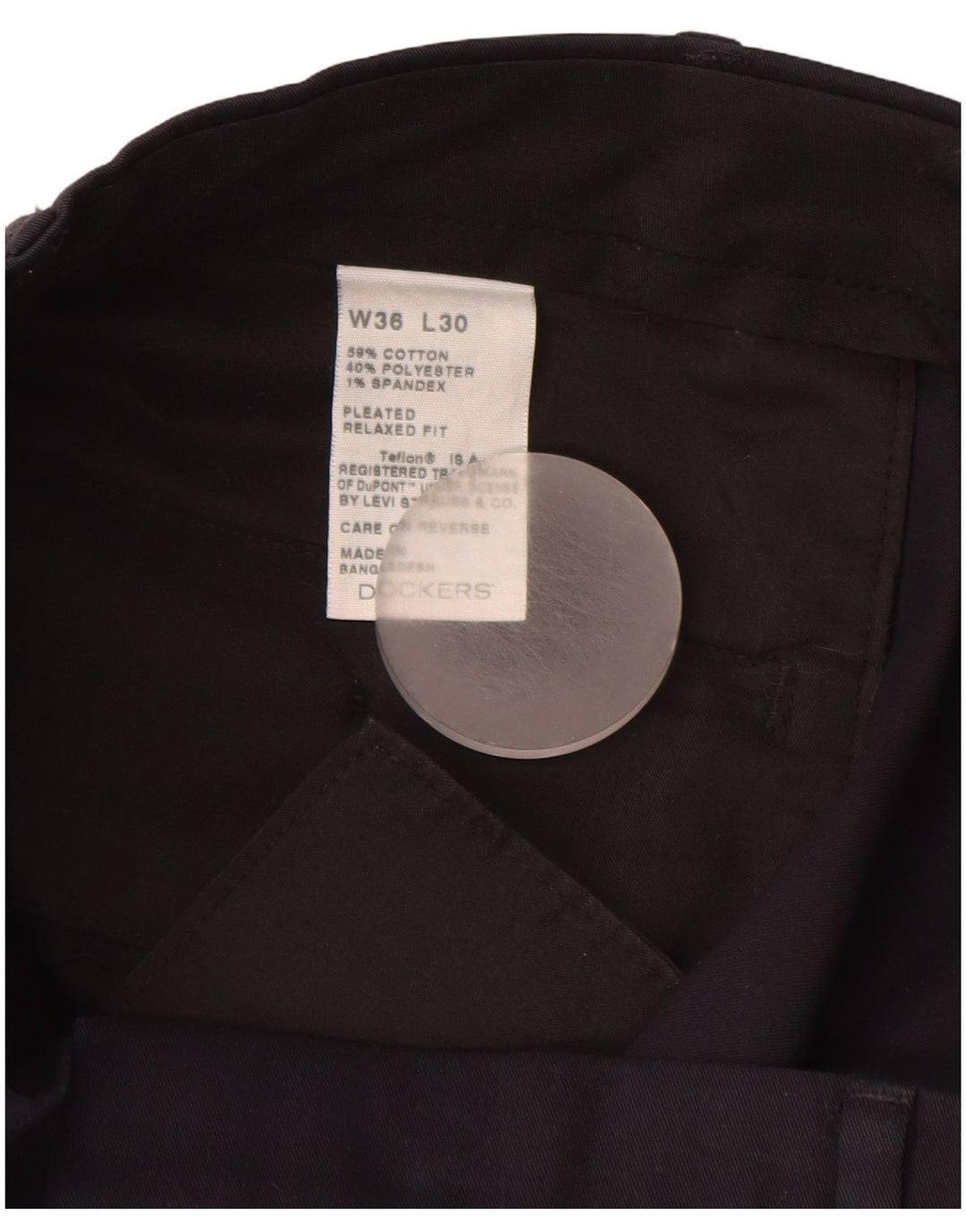 Męskie spodnie chino o swobodnym kroju DOCKERS W36 L30 Granatowa bawełna