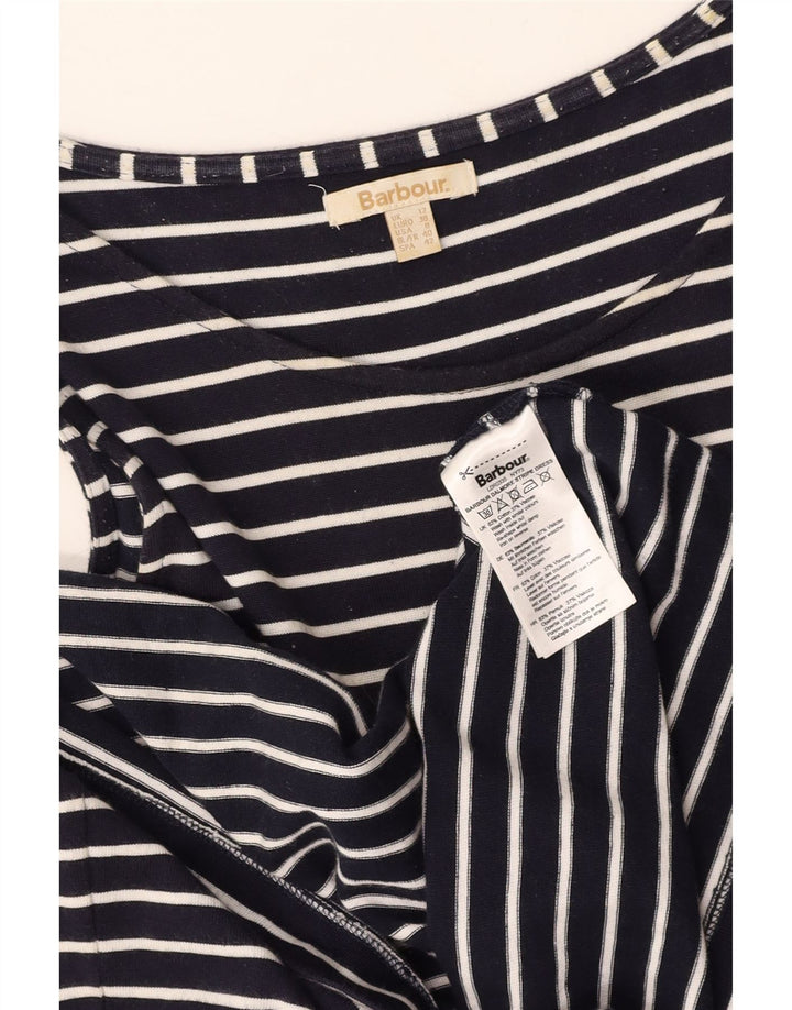 Damska sukienka T-shirt bez rękawów BARBOUR UK 12 w średnie granatowe paski