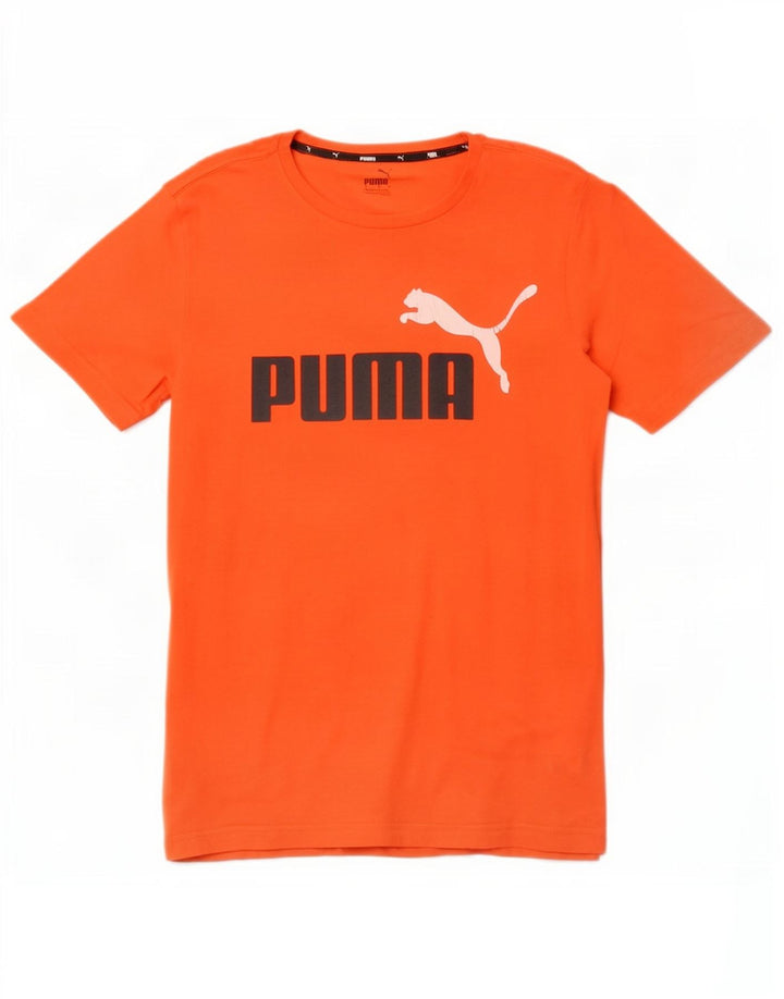 Męski T-shirt Puma z grafiką, mały, pomarańczowy, bawełniany