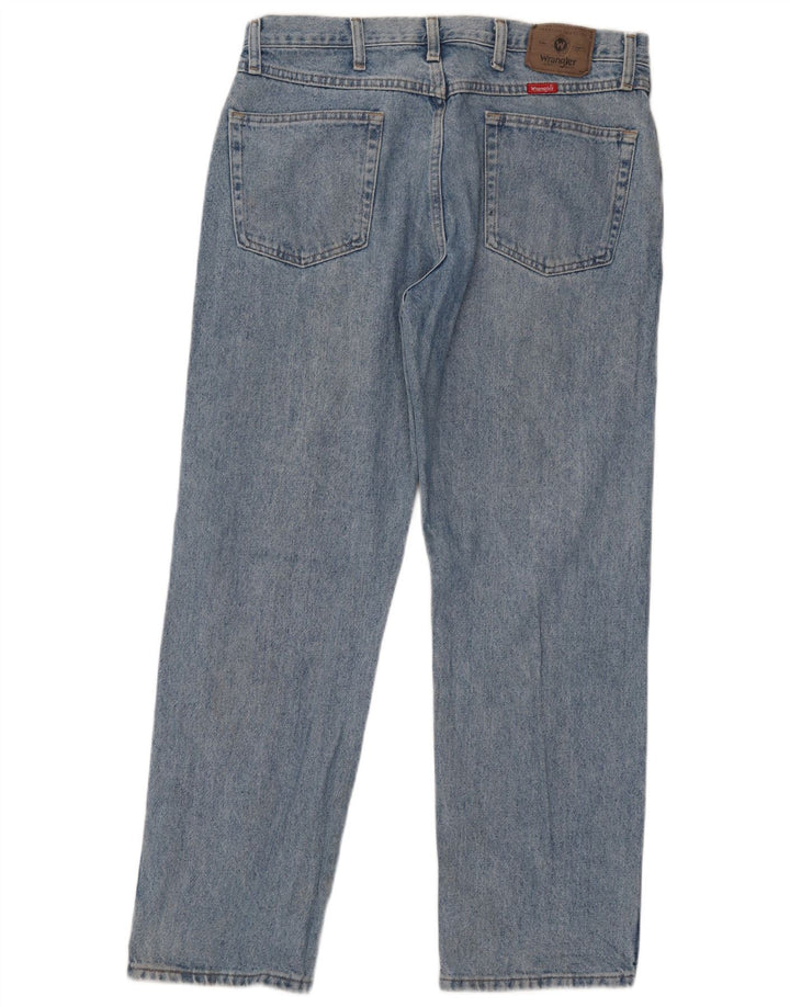 Wrangler Męskie Proste Dżinsy W36 L30 Niebieskie Bawełniane