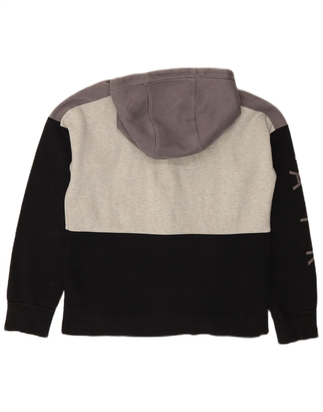 Chłopięcy sweter z kapturem i zamkiem NIKE Air Graphic 13-14 lat XL, czarny, z blokami kolorów