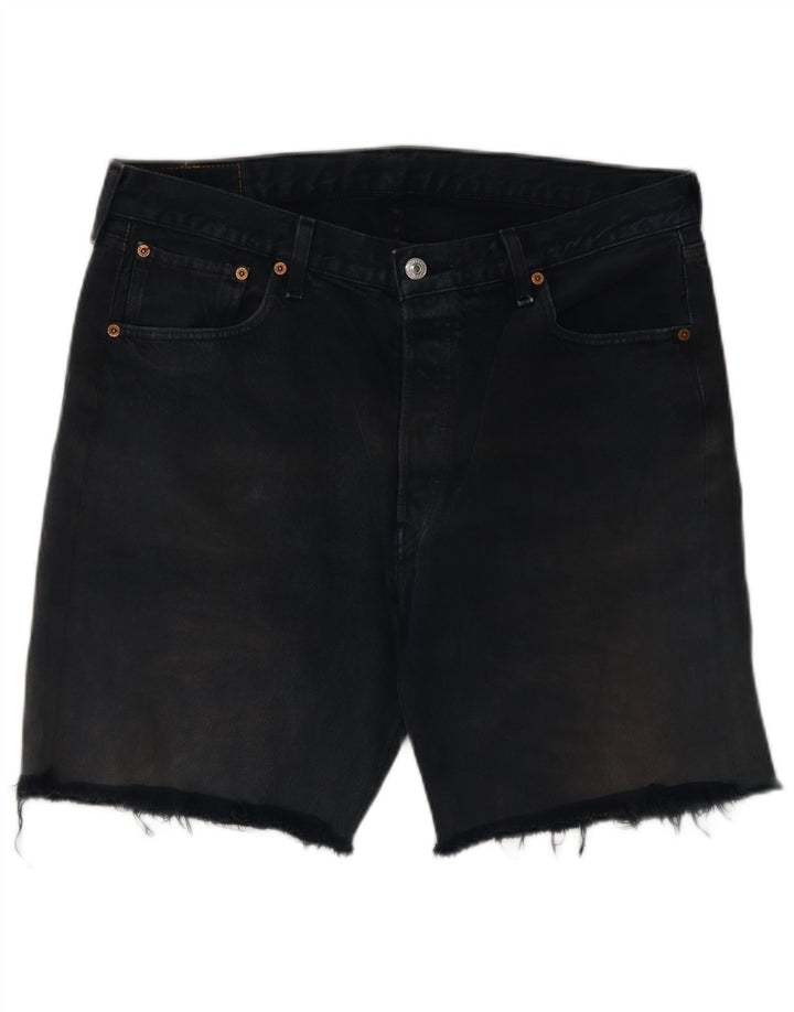 Męskie spodenki jeansowe LEVI'S 501 W34, duże, granatowe, bawełniane