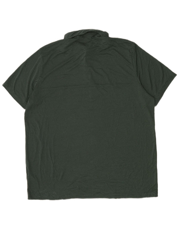 Męska koszulka polo Adidas 2XL Zielony poliester z blokami kolorów