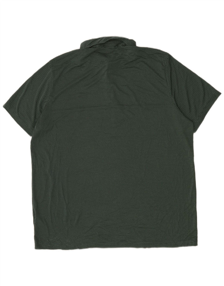 Męska koszulka polo Adidas 2XL Zielony poliester z blokami kolorów