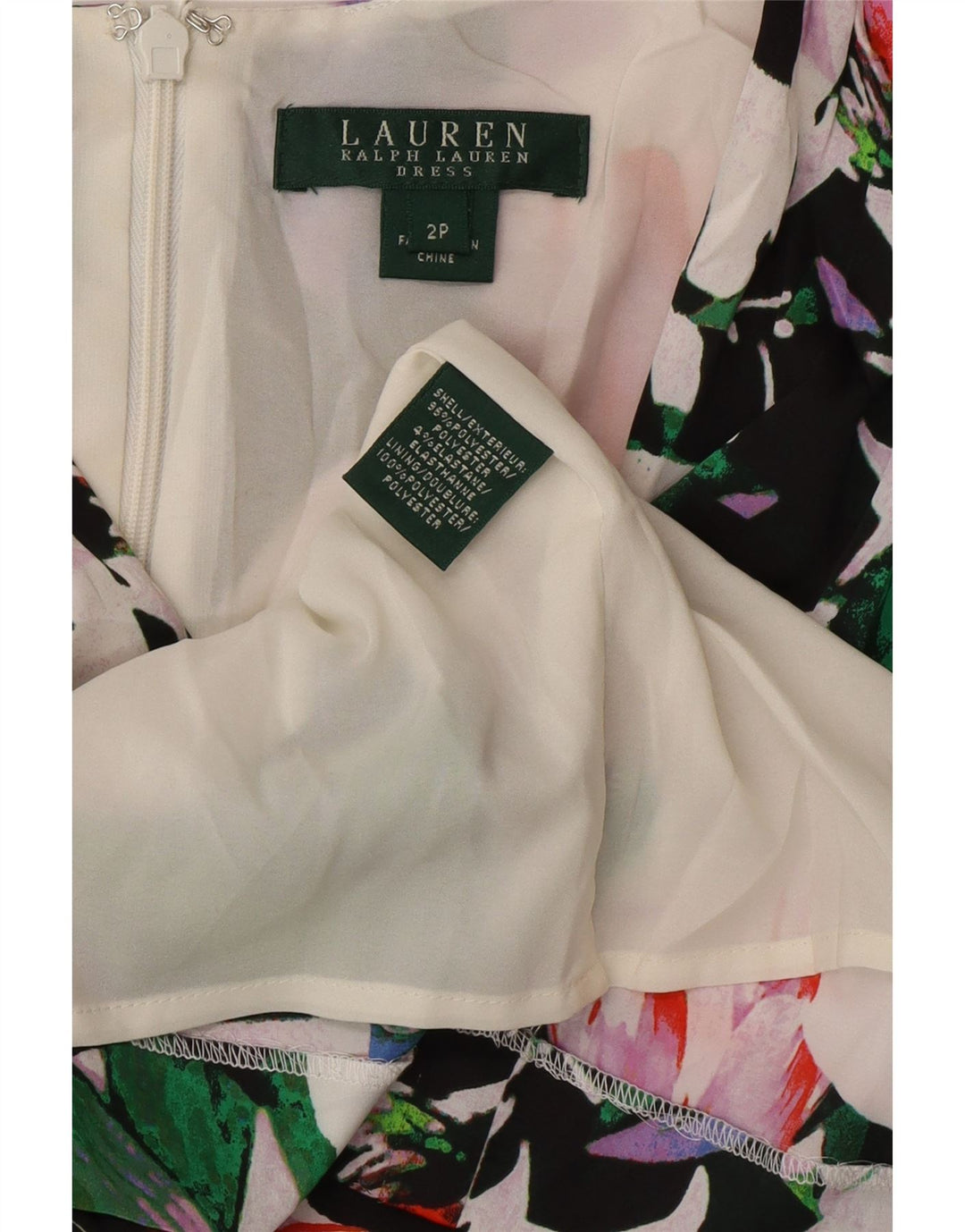 RALPH LAUREN Damska sukienka płaszczowa bez rękawów US 2 XS, wielobarwna w kwiaty