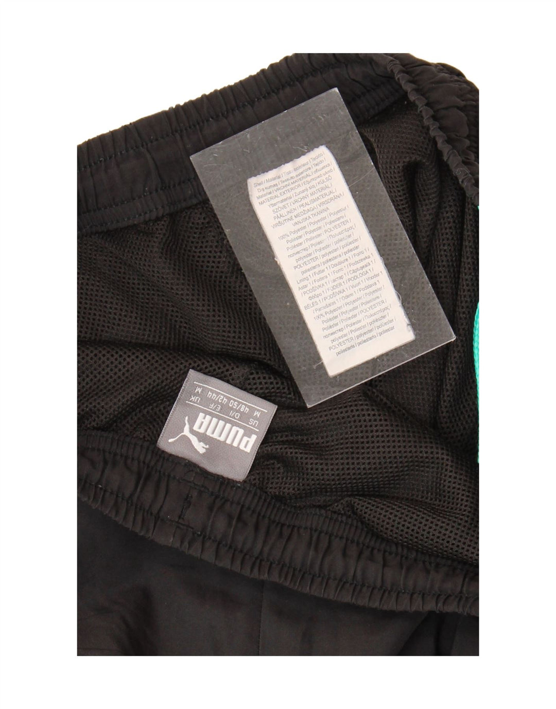 PUMA Mens Graphic Tracksuit Trousers Medium Black Polyester