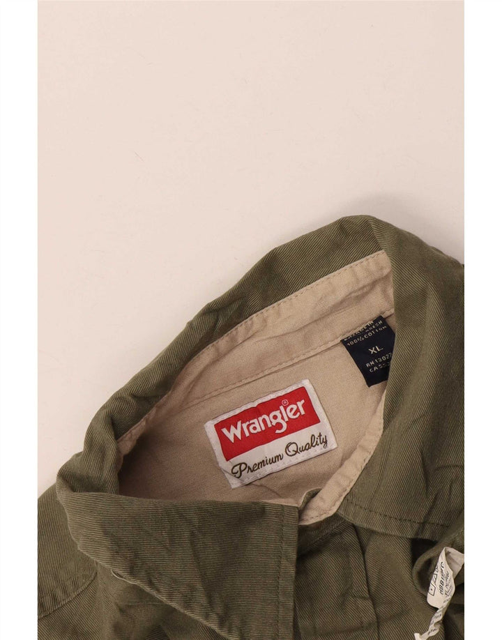 Koszula męska Wrangler XL, bawełniana, khaki
