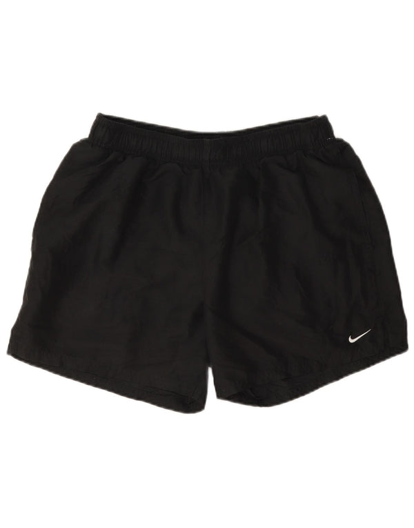 Nike Womens Sport Shorts UK 14 Medium Black Polyester