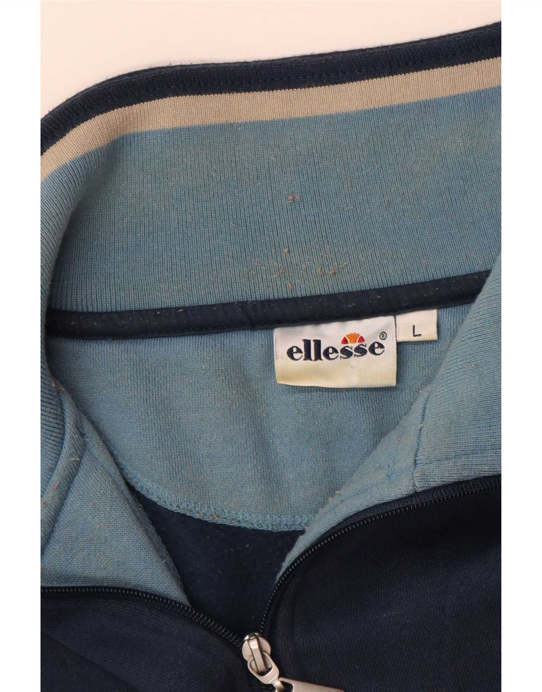 Męska bluza z zamkiem błyskawicznym Ellesse, duża, granatowa, bawełniana